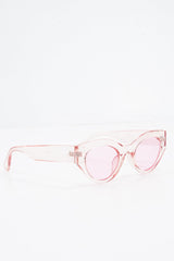 Pink Chunky Oval Tinted Lens Sunglasses - Dailey-Sunglasses