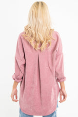 Pink Corduroy Oversized Shirt - Ennie-Shirts