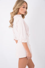 Pink Corset Front Shirt Dress - Malika-Shirts