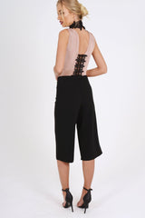 Pink Crochet Choker Bodysuit - Tamara-Bodysuits