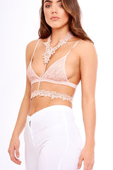 Pink Crochet Choker Neck Bralet - Anita-Bralets