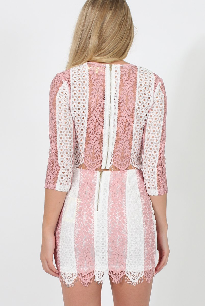 Pink Crotchet Two Piece - Alexus-Co-ords