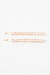 Pink Crystal Embellished Pack of 2 Hair Clips - Patrice-Hair