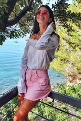 Pink Denim Mini Skirt - Harbor-Skirts