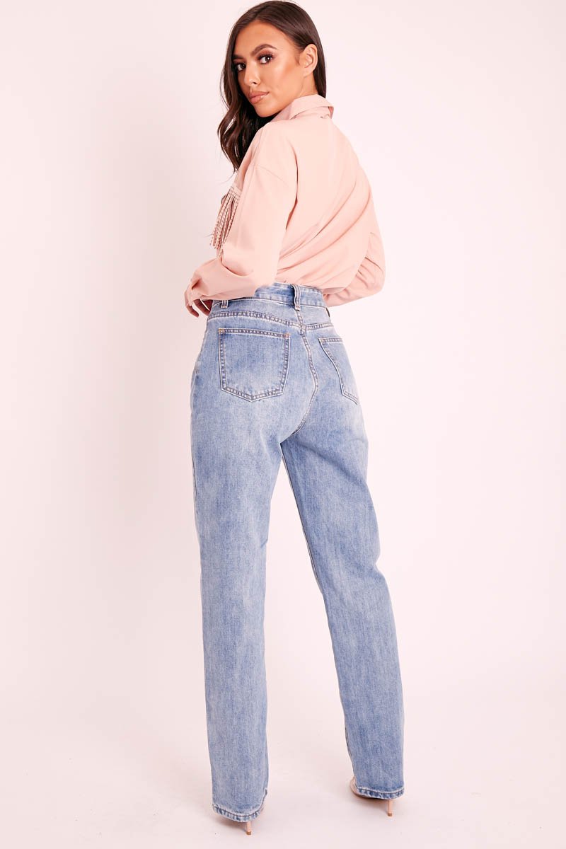 Pink Diamante Fringe Shirt - Haidee-Shirts
