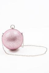 Pink Diamante Sphere Bag - Tayla-Bags