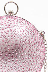 Pink Diamante Sphere Bag - Tayla-Bags