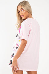 Pink Fashion Icon Slogan Print T-Shirt - Raeonna-T-shirt