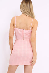 Pink Gingham Bralet and Skirt Co-ord - Emery-Co-ords