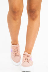 Pink Glitter Chunky Sole Trainers - Faye-Trainers