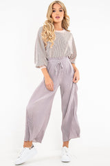 Pink Glitter Stripe Batwing Jumper - Bowyn-Jumper