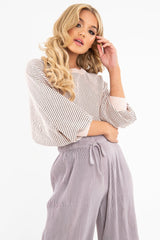 Pink Glitter Stripe Batwing Jumper - Bowyn-Jumper
