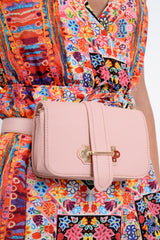 Pink Gold Buckle Bum Bag - Braley-Bags