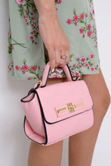 Pink Gold Detail Mini Handbag - Jazzlin-Bags
