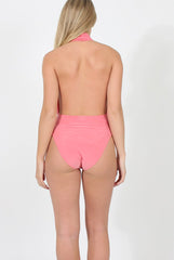Pink Halterneck Bodysuit - Isla-Bodysuits