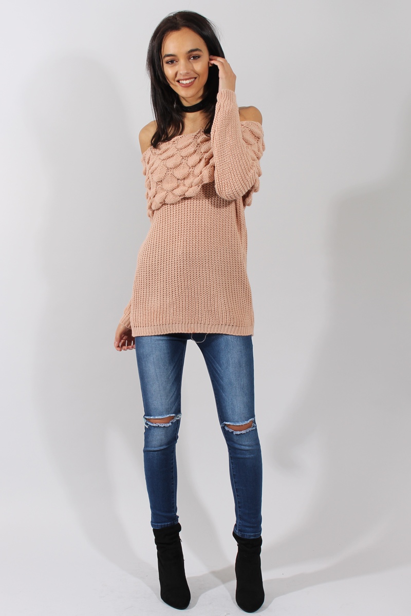 Pink Layer Bardot Jumper- Sammie-Jumper