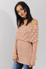 Pink Layer Bardot Jumper- Sammie-Jumper