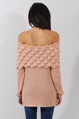 Pink Layer Bardot Jumper- Sammie-Jumper