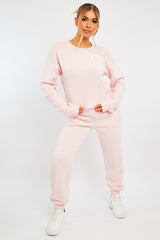 Pink 'Lazy Girls Club' Slogan Joggers - Sahra-Joggers