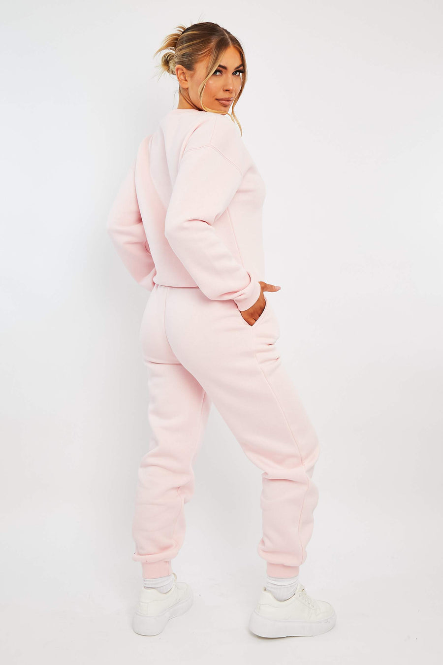 Pink 'Lazy Girls Club' Slogan Joggers - Sahra-Joggers