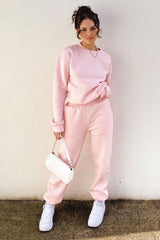 Pink 'Lazy Girls Club' Slogan Joggers - Sahra-Joggers