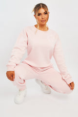 Pink 'Lazy Girls Club' Slogan Sweatshirt - Leila-Sweatshirts