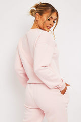 Pink 'Lazy Girls Club' Slogan Sweatshirt - Leila-Sweatshirts