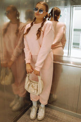 Pink 'Lazy Girls Club' Slogan Sweatshirt - Leila-Sweatshirts