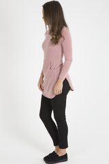 Pink Longline Hoodie - Summer-Loungewear