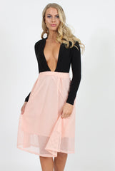 Pink Mesh Midi Skirt - Paloma-Skirts