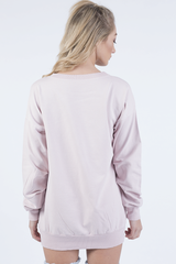 Pink Oversized Ruched Sleeve Jumper Dress - Hayley-Jumper