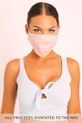 Pink Pearl Detail Face Mask - Lula-Mask