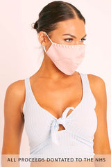 Pink Pearl Detail Face Mask - Lula-Mask