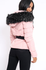 Pink Quilted Coat - Poppie-Coats