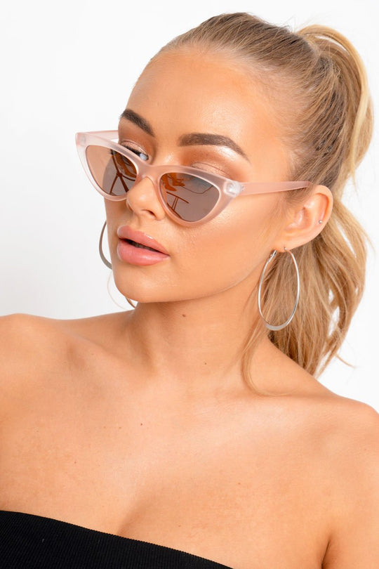 Pink Reflective Cat eye Sunglasses - Milany