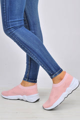 Pink Runner Sock Trainers - Kannon-Trainers