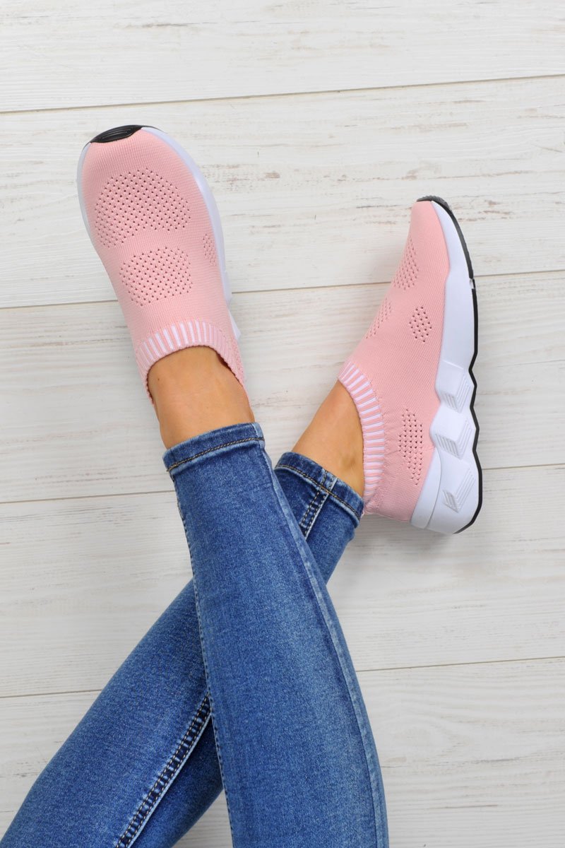 Pink Runner Sock Trainers - Kannon-Trainers