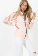 Pink Semi Sheer Bomber Jacket - Chante-Jackets