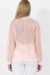 Pink Semi Sheer Bomber Jacket - Chante-Jackets