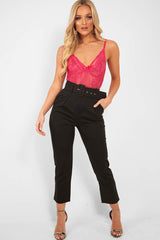 Pink Sheer Lace Bodysuit - Katia-Bodysuits