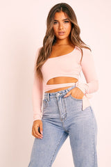 Pink Slinky Ballerina Crop Top - Madie-Tops