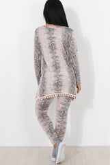 Pink Snakeskin Loungewear Set-Claudia-Loungewear