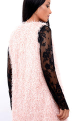 Pink Soft Shaggy Gilet - Niamh-Jackets