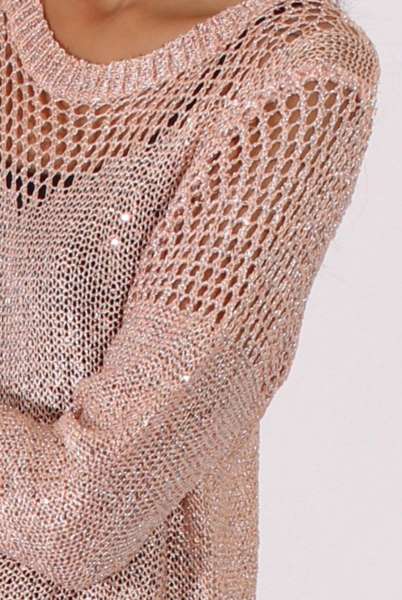 Pink Sparkle Sweater - Brianna-Jumpers