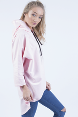 Pink Star Diamante Oversized Hoodie - Sarah-Loungewear