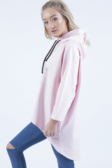 Pink Star Diamante Oversized Hoodie - Sarah-Loungewear