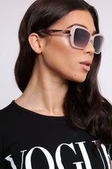 Pink Thick Frame Sunglasses - Sali-Sunglasses