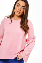 Pink Tie Arm Top - Darby-Tops