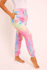 Pink Tie Dye Joggers - Lanya-Joggers