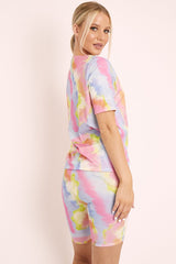 Pink Tie Dye T-shirt and Cycling Shorts Co-ord - Emmalin-Co-ords
